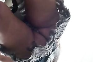 Caught a skinny and hawt Asian honey on spy web camera upskirt movie