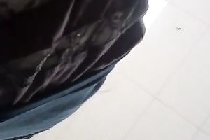 Caught a skinny and hawt Asian honey on spy web camera upskirt movie