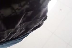 Caught a skinny and hawt Asian honey on spy web camera upskirt movie