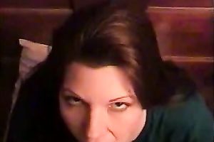 My insatiable wife sucks my rock hard knob until I cum