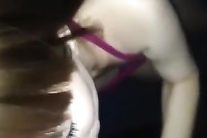 POV sex movie scene with an insatiable Asian whore working on a dong