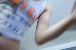 Voluptuous sweetheart exposes her creamy cookie on camera