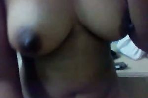 Super curvy Indian girlfriend dances as I rub her large natural juggs