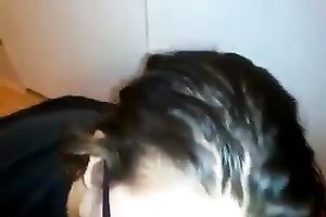 Nerdy coed sucks my black knob until that babe receives a facial