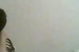 Amateur big beautiful woman flashes her large natural bazookas for the webcam