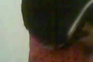 Amateur big beautiful woman flashes her large natural bazookas for the webcam