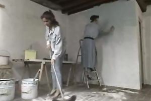 Dirty 3some with 2 dumpy harlots and one thirsting guy