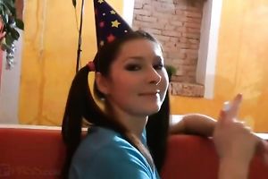 Naughty college cuties and hawt guys have pleasure at the party