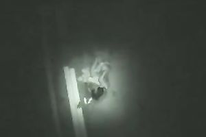 Spying on horny fascinating couple having sex in the centre of the night