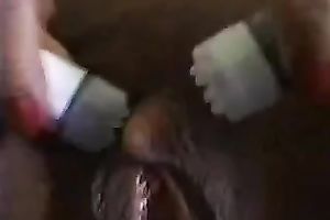 Athletic cam model likes to tickle her large love button with her sex toys