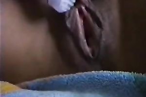 Athletic cam model likes to tickle her large love button with her sex toys