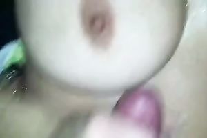 Raunchy hoe gives me an astonishing titjob in front of a camera