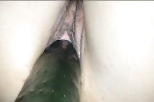 I crave to stuff my deliciously taut cum-hole with cucumber