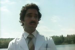 Stunning retro scene with coeds playing basketball outdoors