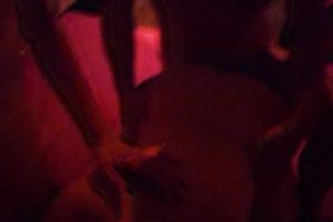 Sexually pleasuring several studs at one time in front of a camera