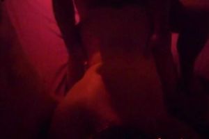 Sexually pleasuring several studs at one time in front of a camera