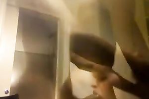 My horny t-girl girlfriend can't live without to blow my black dick