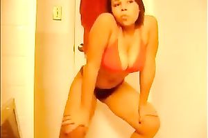 Homemade solo with my ex paramour twerking in the baths