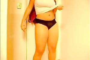 Homemade solo with my ex paramour twerking in the baths