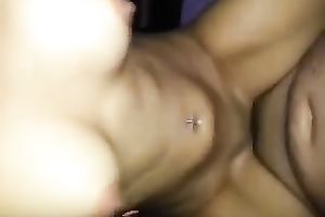 Sexy legal age teenager with pierced navel likes missionary position