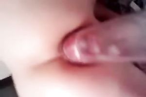 My bulky spouse allows me to see her playing with her twat