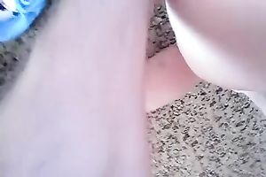 My bulky spouse allows me to see her playing with her twat