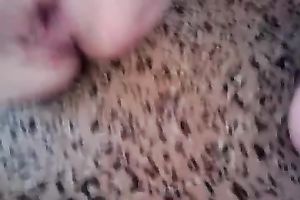 My bulky spouse allows me to see her playing with her twat