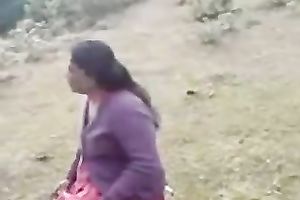 Ugly amateur milf receives her vagina group-fucked unfathomable in the mountains