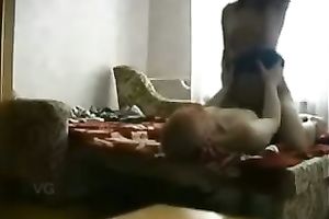 Drilling my sweetheart's wet crack in the legs-on-the-shoulders pose