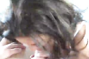 Bewitchingly glamorous chick gives hawt BJ to her guy in a van