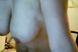 Elegantly hawt livecam model with large ass is playing with her large love melons