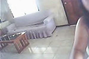 Chubby Filipina shakes her large wobblers during a web camera show