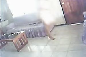 Chubby Filipina shakes her large wobblers during a web camera show