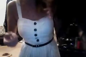 Blonde cute playgirl and her humorous dirty slut wife ally on web camera