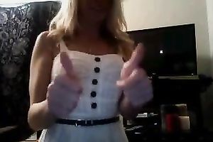 Blonde cute playgirl and her humorous dirty slut wife ally on web camera