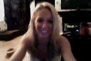 Blonde cute playgirl and her humorous dirty slut wife ally on web camera