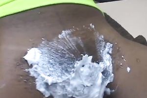 Horny fellow shaves his GF's cookie and then licks it like a boss