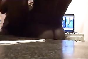 Homemade sex tape with my hubby fucking me in the kitchen