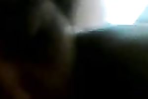 Ebony hooker sucks my rock hard knob like a real pro