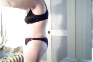 Chubby redhead with obese butt stripping for me on livecam