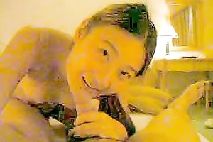 My Chinese fuckbuddy enjoys working on my hard shaft in POV episode