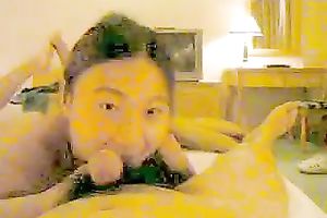 My Chinese fuckbuddy enjoys working on my hard shaft in POV episode