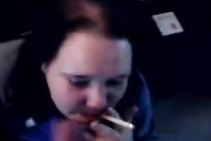 This cum-addicted dark brown bitch gives head like no other woman