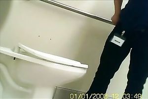 Sexy colleague in the ladies' room on hidden livecam pissing