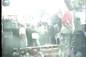 Sexy Arab dancer women in the night club shaking goodies
