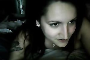 Webcam movie with a enchanting coed engulfing my hard dick