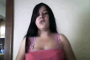 My lubricious girlfriend enjoys showing off her large scoops