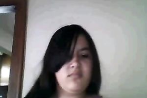 My lubricious girlfriend enjoys showing off her large scoops