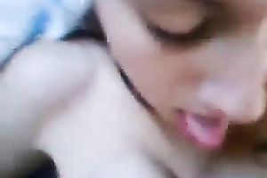 Insatiable slut treats my rock hard dong like it is gold