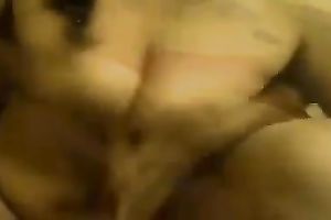 Chubby Indian breasty auntie plays with my brown palpitating weenie